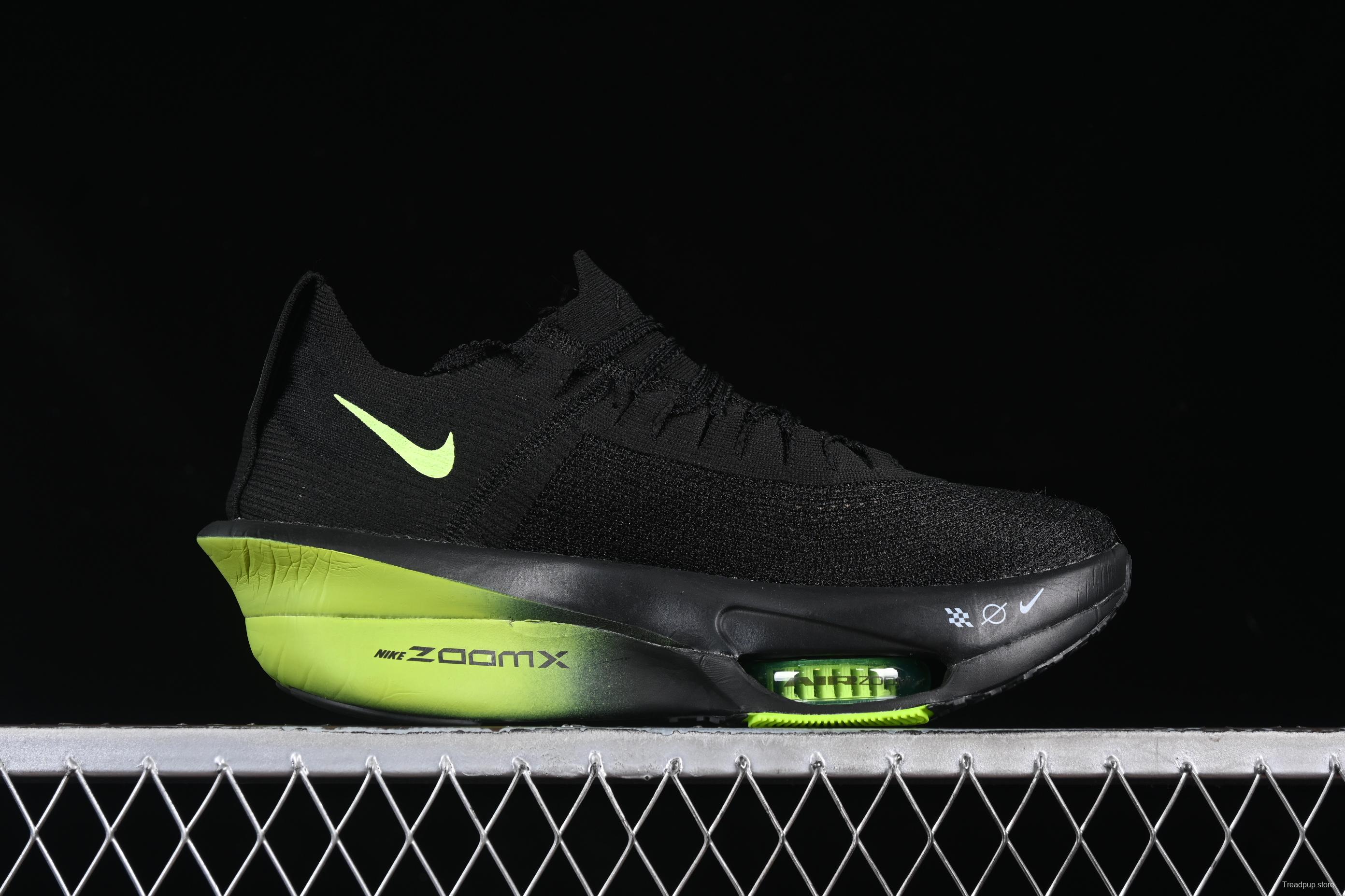 Nike Air Zoom Alphafly NEXT% 2 - Black & Volt Green Performance Running Shoes