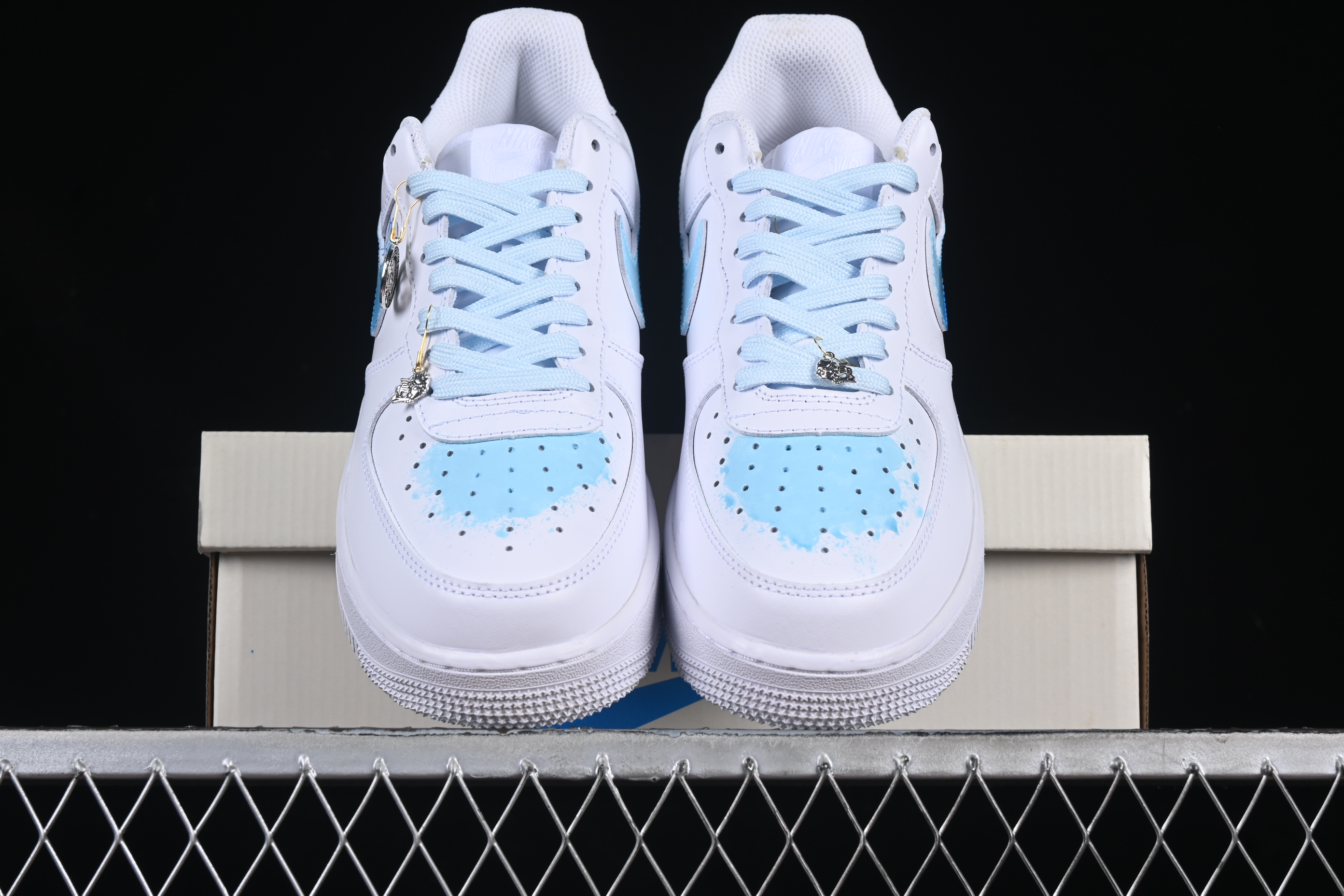 Nike Air Force 1'07 Low Custom Leather Casual Sneakers with Full-Length Air Cushion - LT0602-002