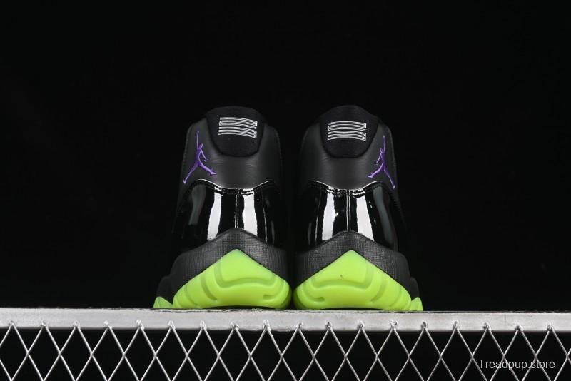 Nike Air Jordan 11 Retro CT8012-003 Basketball Shoes in Black & Guacamole Green