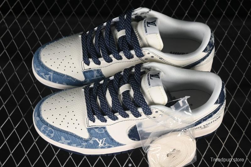 Nike SB Dunk Low LV Collaboration Anniversary High-End Custom Low-Top Casual Skate Shoes - XX3168-142
