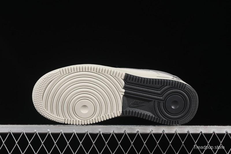 Nike Air Force 1 '07 Low Casual Sneakers in Cream Grey with Full-Length Air Cushion - SC9207-534