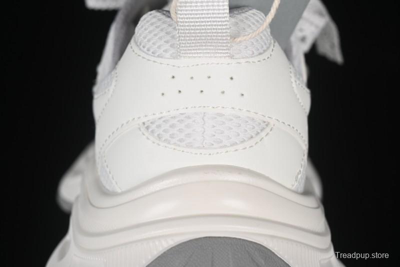 GG-CC Lace Pearl Chain Casual Platform Dad Shoes - 250310 White