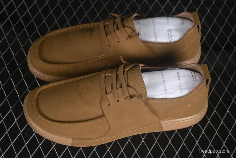 ECCO AT.KOLLEKTIVE Unisex Slip-On Kangaroo Leather Casual Shoes with Norwegian Welt Construction - 63673101002