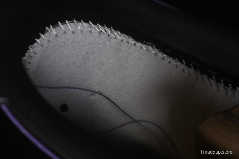 Nike Air Force 1'07 Low Casual Sneakers in Black with Purple Swoosh - HQ2037-001