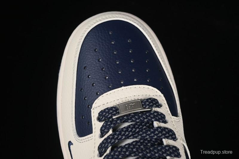 Nike Air Force 1 '07 Low Supreme Collaboration Light Blue Edge Casual Sneakers - HH7518-057