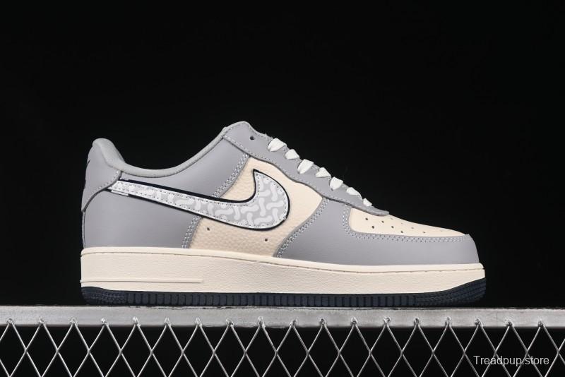 Nike Air Force 1 '07 Low Kaws Collaboration Beige Grey Casual Sneakers - KK1988-077
