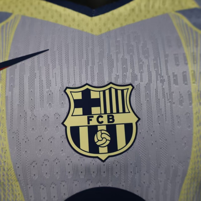 Player Version 25/26 Barcelona Light Blue with Geometric Pattern Jersey