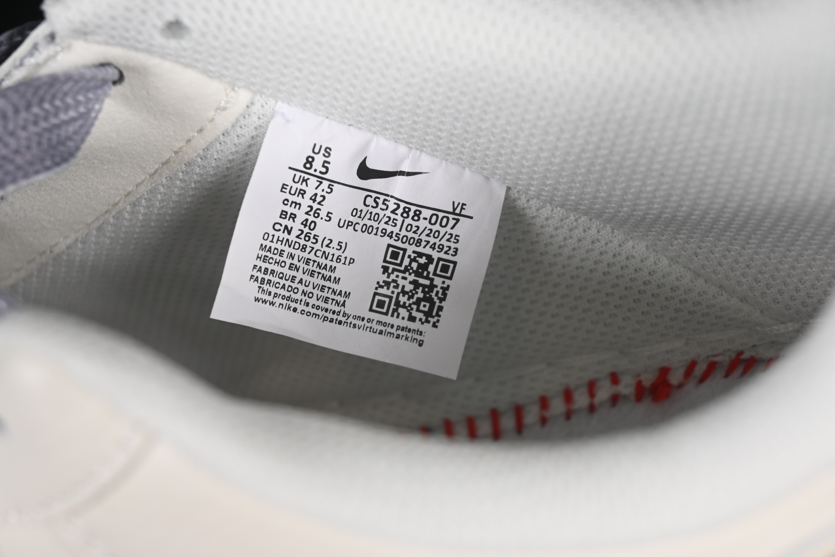 Nike Air Force 1'07 Low UN Collaboration Double Swoosh Red Label Casual Sneakers - CS5288-007