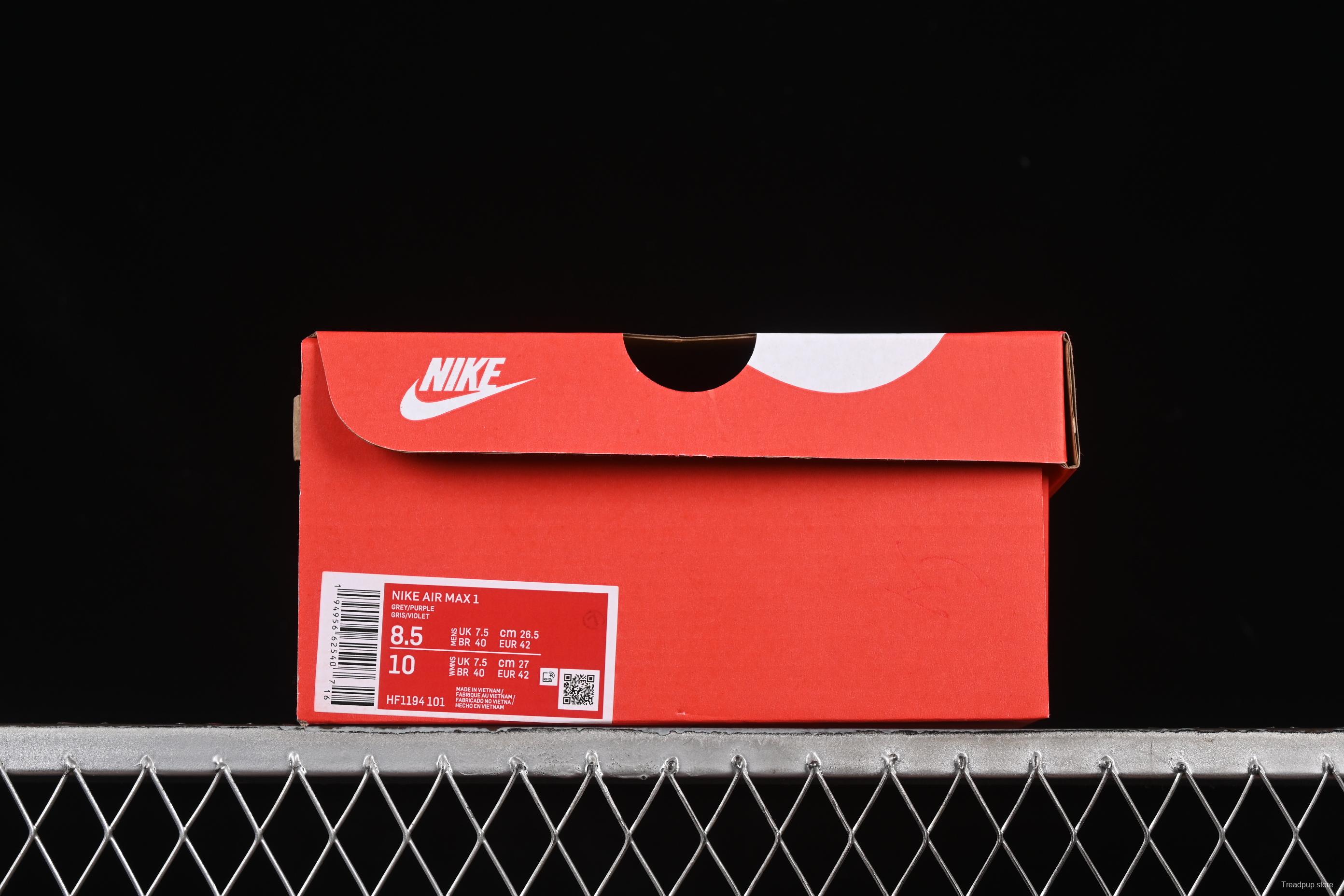 Nike Air Max 1 Retro Running Shoes with Half-Sole Air Cushion - HF1194-101