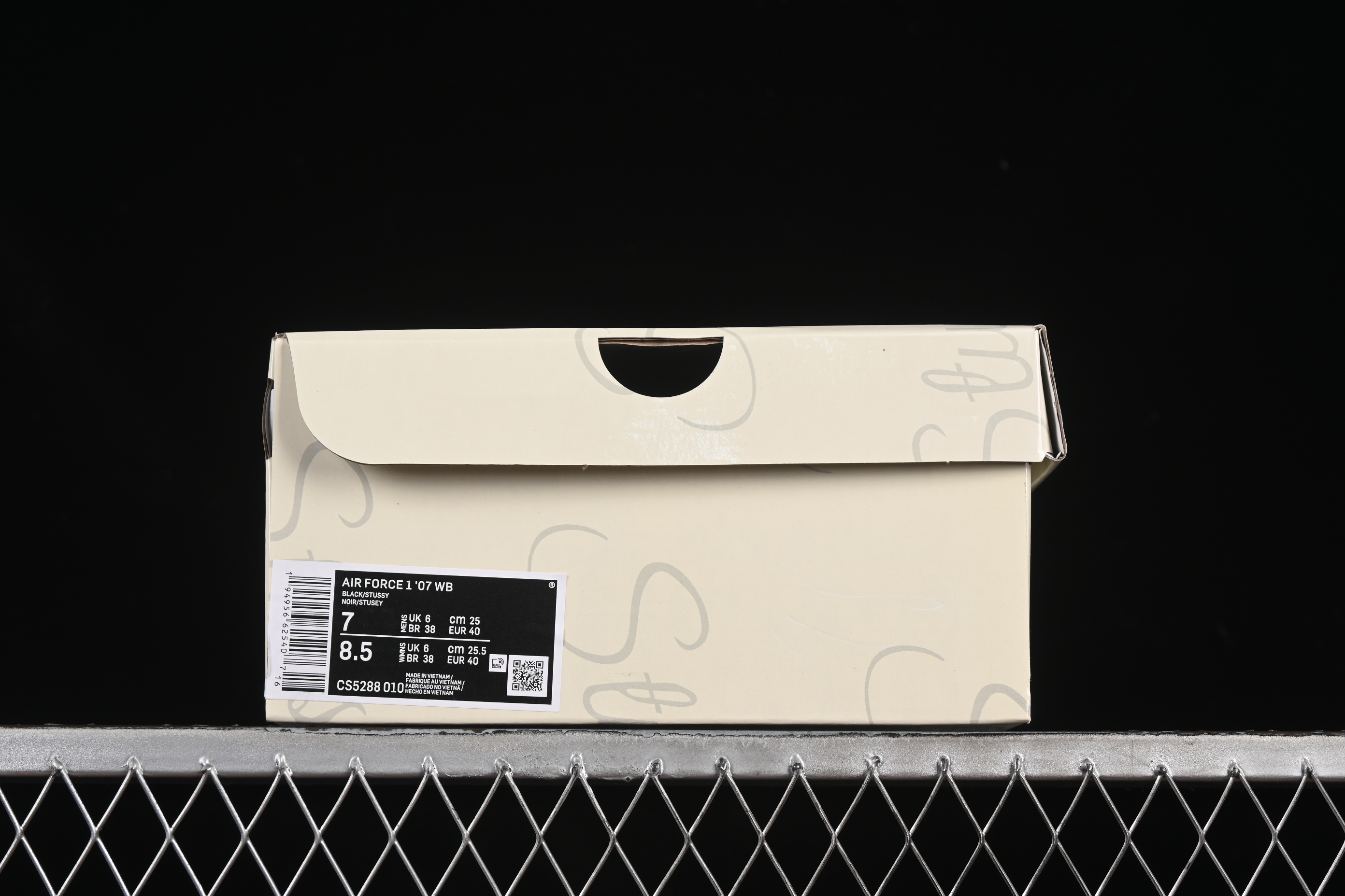 Nike Air Force 1 '07 Low Stussy Collaboration Dual-Tone Red Tag Casual Sneakers - CS5288-010
