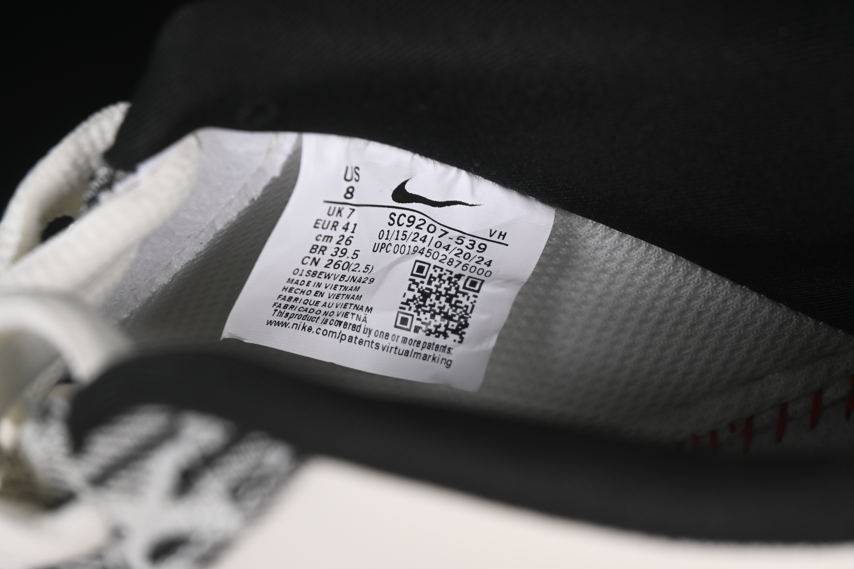 Nike Air Force 1 '07 Low LV Collaboration Grey Black Denim Casual Sneakers - SC9207-539