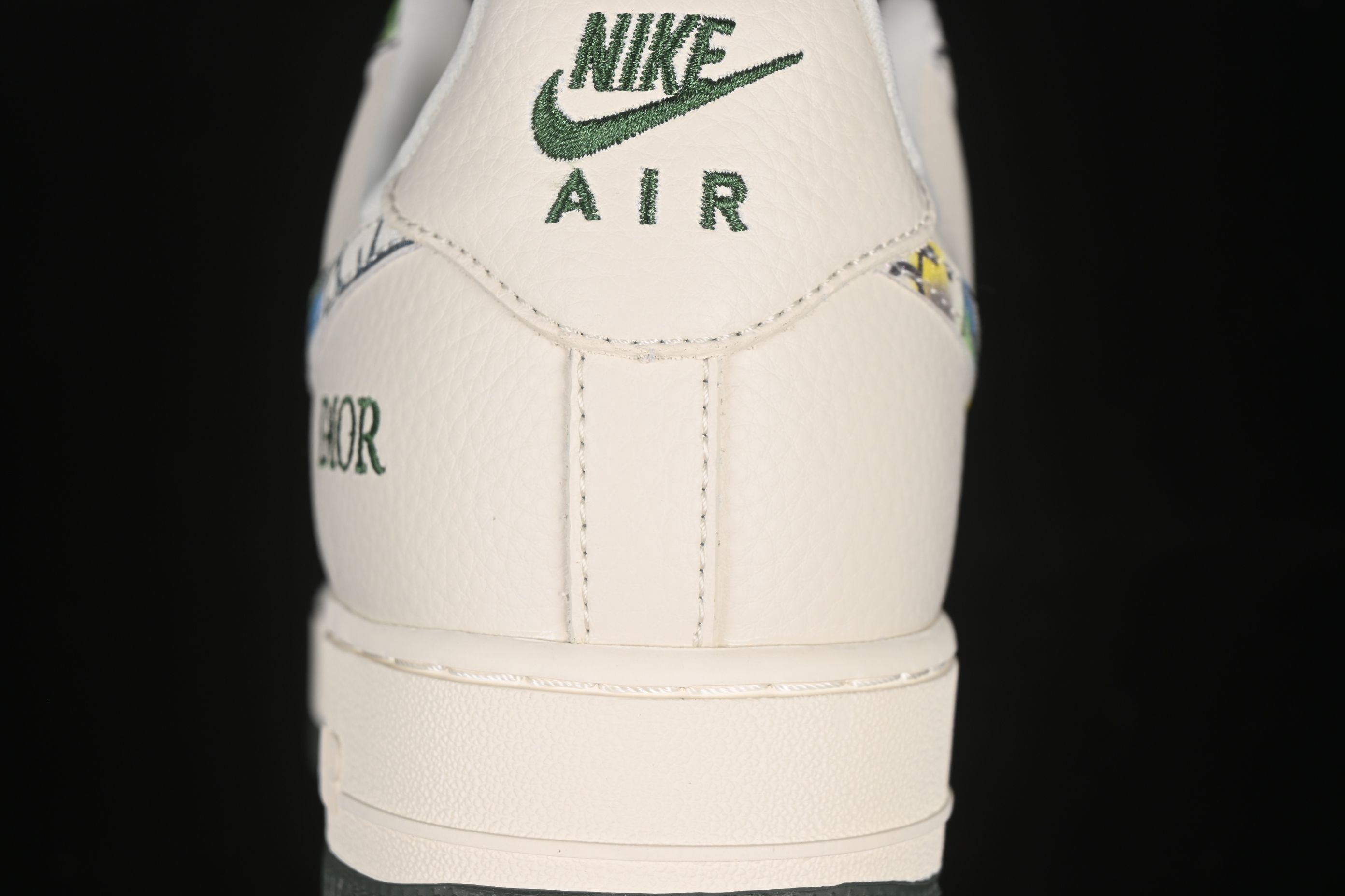 Nike Air Force 1 '07 Low Dior Collaboration Beige Green Floral Casual Sneakers - DF0188-065