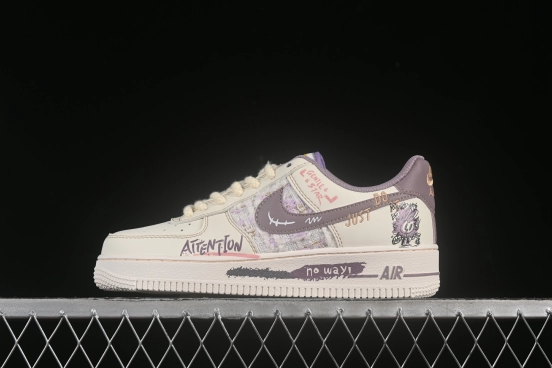 Nike Air Force 1'07 Low Purple Rabbit Baby Casual Sneakers - FJ7740-910