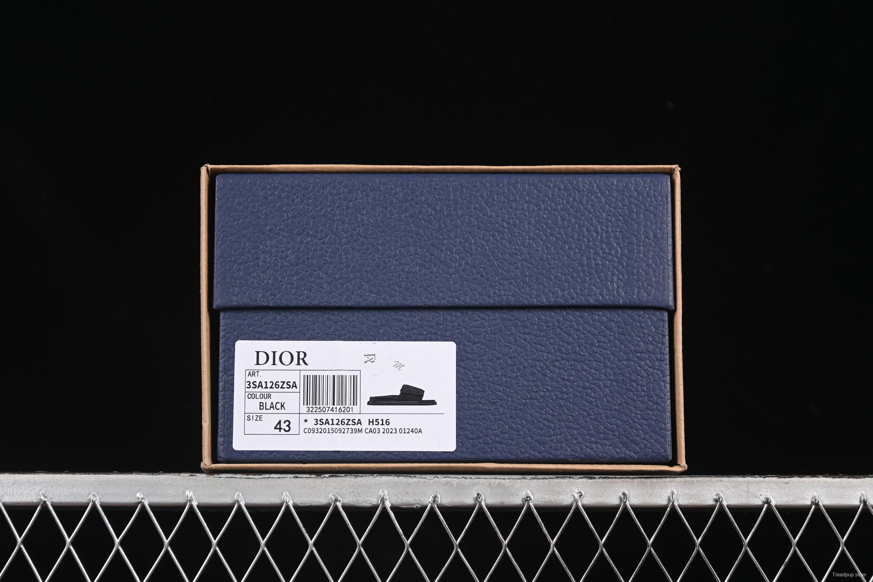 Dior Aqua Summer Men's Platform Casual Sandals with Oblique Print - 3SA126ZSA