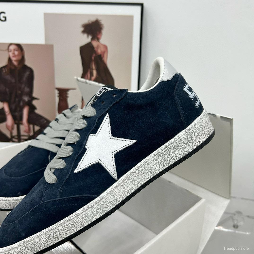 2024 Unisex GGDB Navy White Suede Leather Low-Top Sneakers MJ00260
