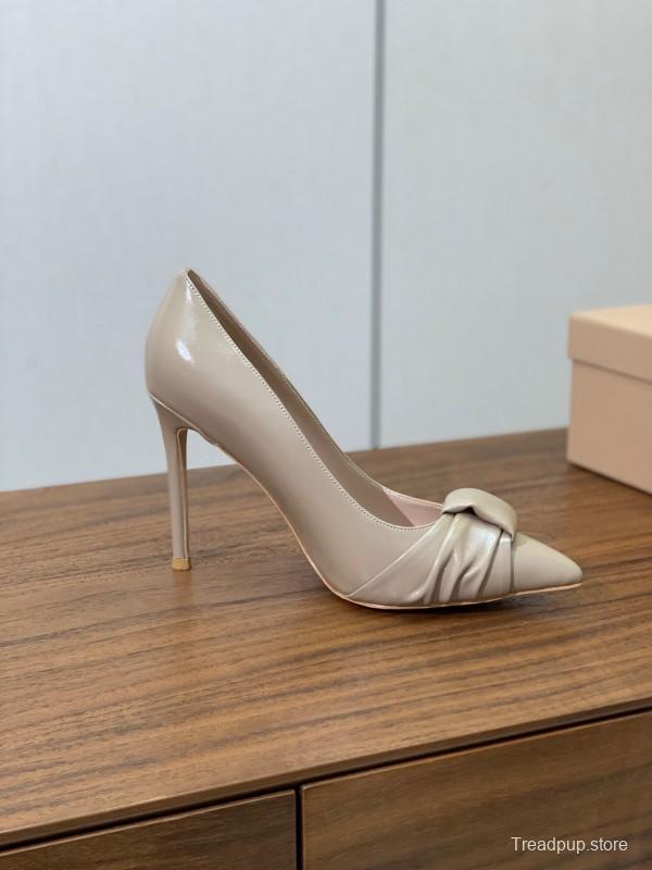 2025 Women Gianvito Rossi Beige Leather Pumps KFY00300