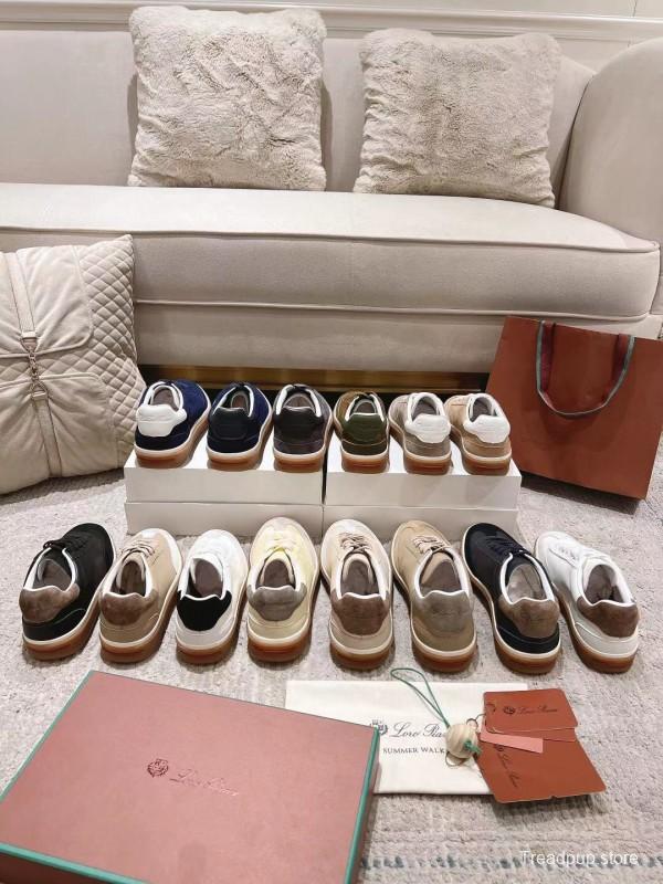 2025 Unisex Le Parmentier Beige White Leather Sneakers Top Version LY00320(F)/LY00330(M)