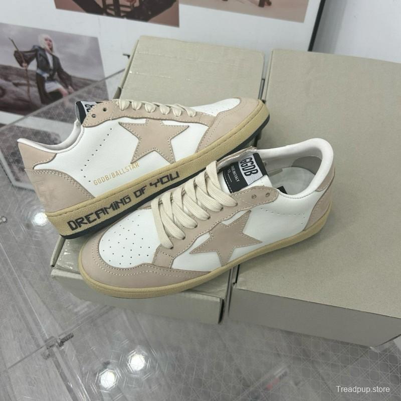 2024 Unisex GGDB White Beige Leather Suede Low Top Sneakers MJ00260