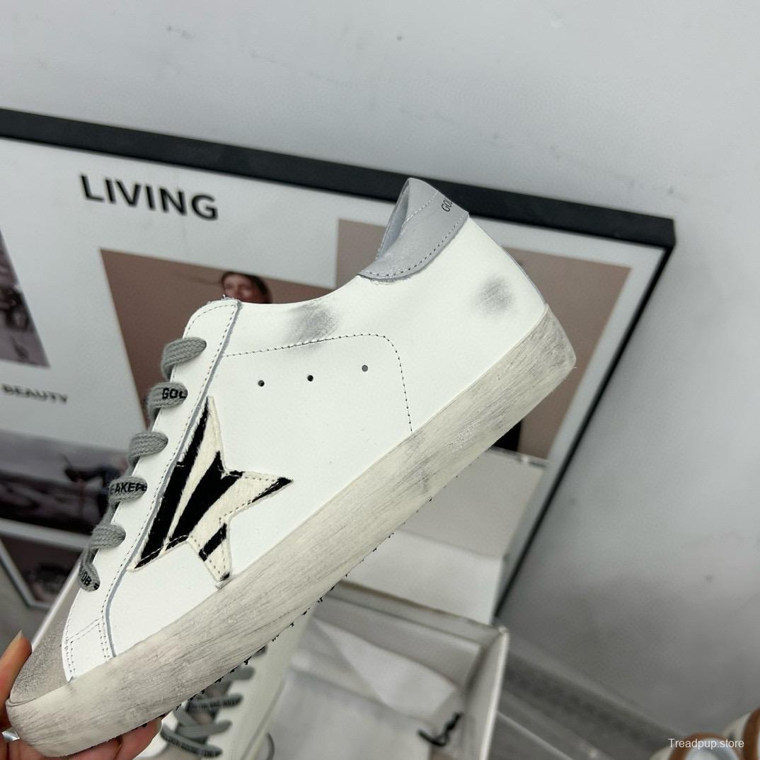 2025 Women GGDB White Black Leather Suede Sneakers