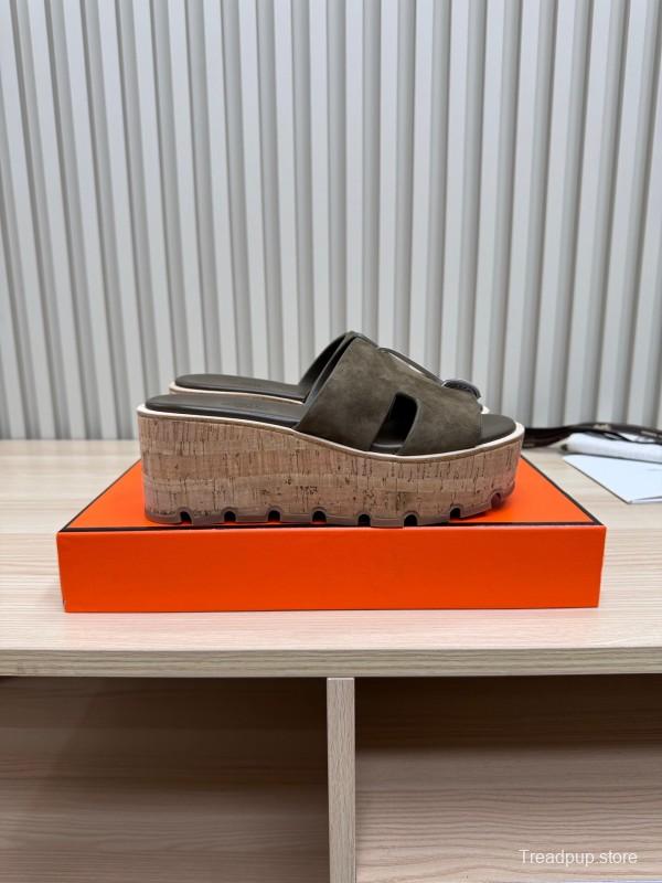 2025 Slippers Hermès Brown Suede Slippers