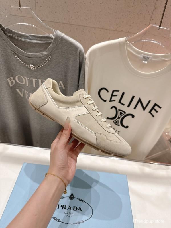 2025 Unisex Bottega Veneta White Leather Sneakers