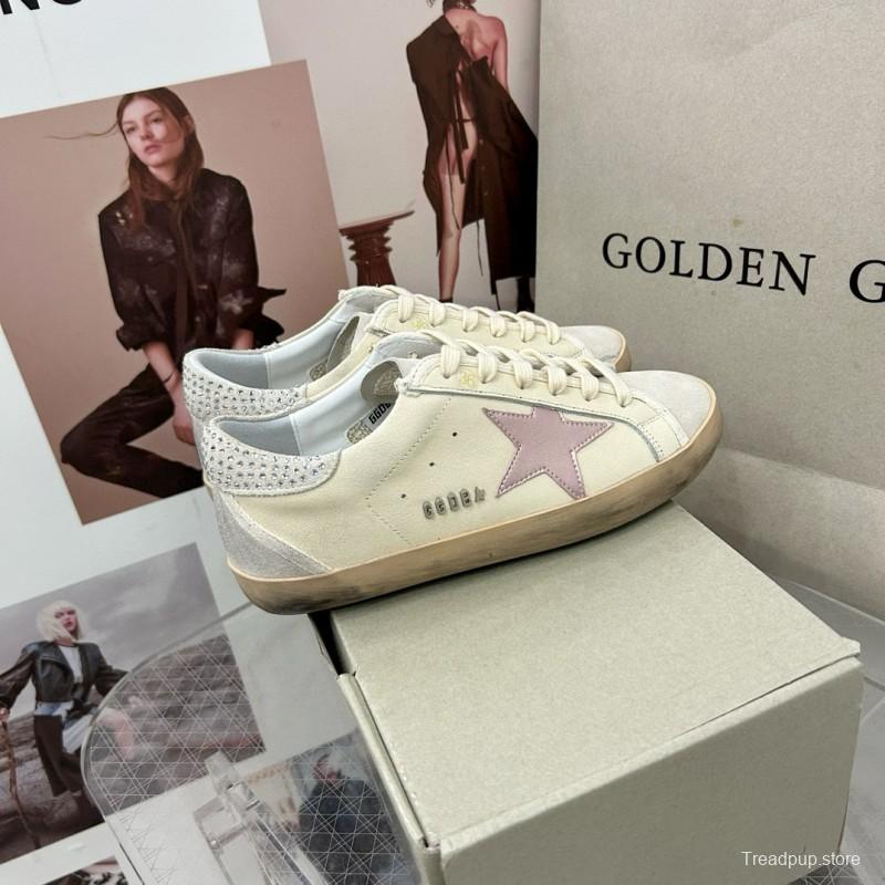 2025 Women GGDB White Beige Leather Sneakers MJ00260