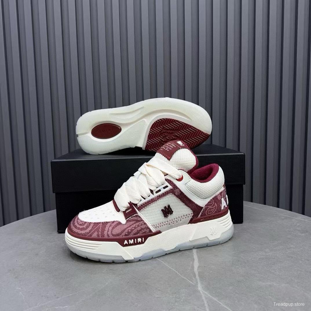 2024 Unisex Amiri White Red Leather Sneaker MJ00360
