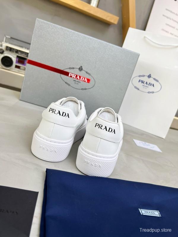 2024 Unisex Prada White Leather Sneakers MJ00310