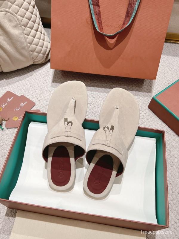 2025 Slippers Le Parmentier Beige Suede Slippers LY00250