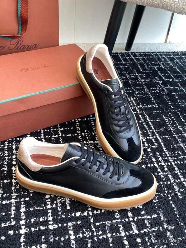 2024 Men Le Parmentier black suede leather casual sneakers MJ00320