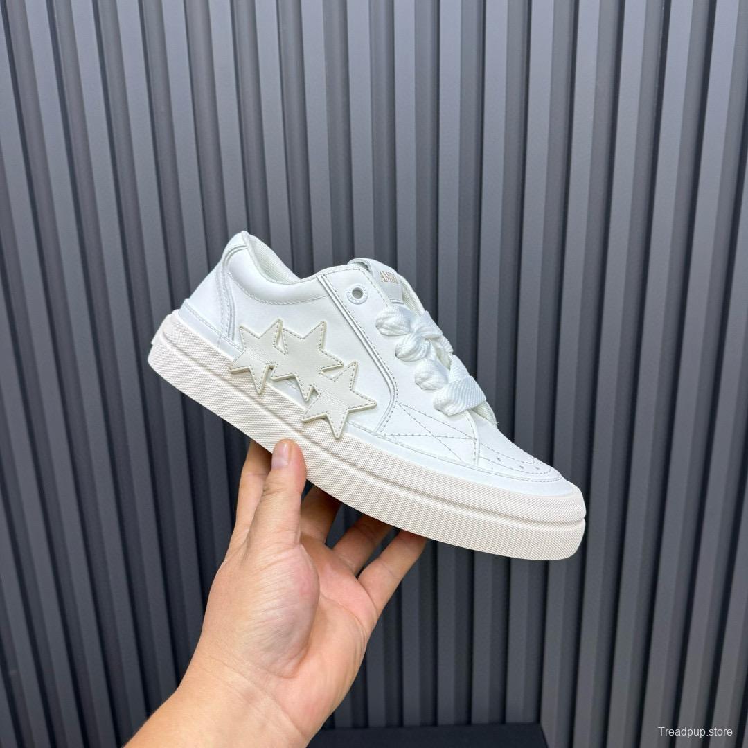 2024 Unisex Amiri White Leather Sneakers MJ00300