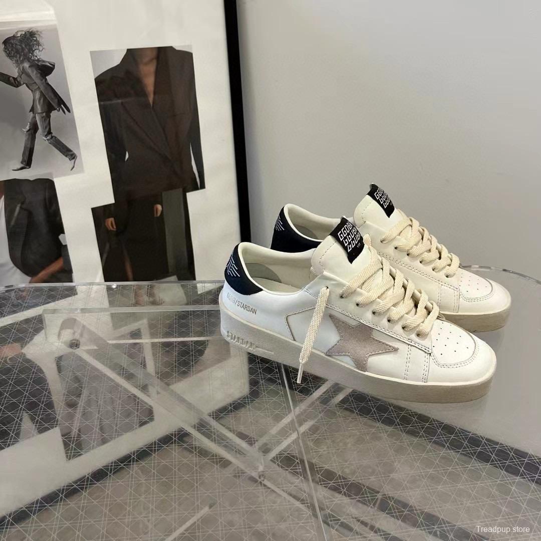 2024 Unisex GGDB White Black Leather Low Top Sneakers MJ00260