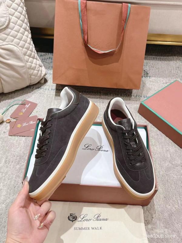 2025 Unisex Le Parmentier Black Suede Leather Sneakers Top Version LY00320(F)/LY00330(M)