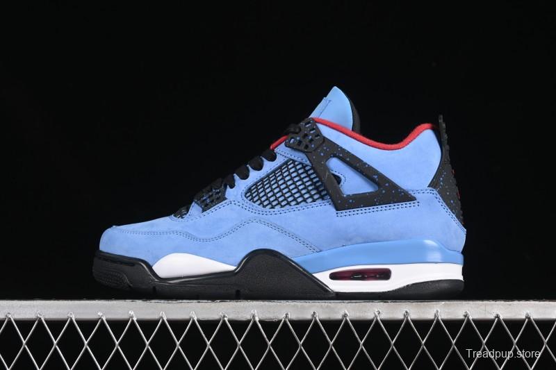 Nike Travis Scott Cactus Jack x Air Jordan 4 Retro AJ4 Collaboration Suede Blue - 308497-406