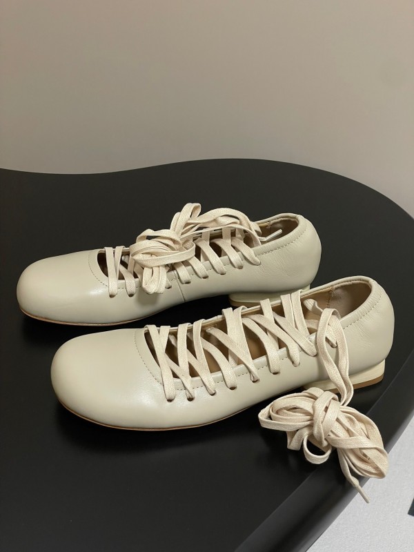 Lemaire 2025 SS Early Spring Collection Tie-Detail Ballet Flats Derby Shoes Flat and Heel Styles - KFY00310