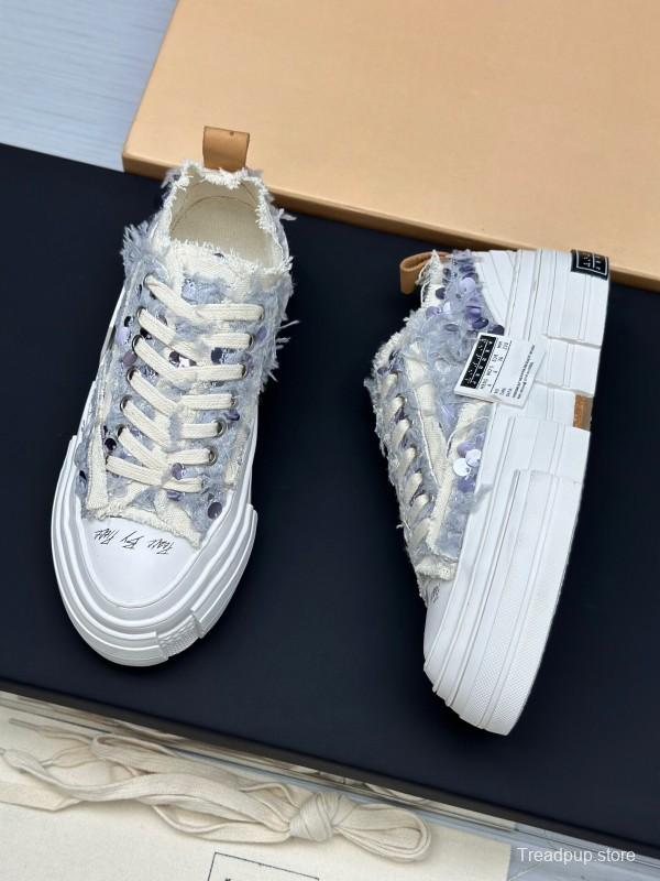 2025 Unisex XVESSEL White Canvas Plimsolls Vulcanization AS00260