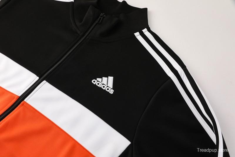 2025 Adidas Orange/Black Full Zipper Jacket +Long Pants