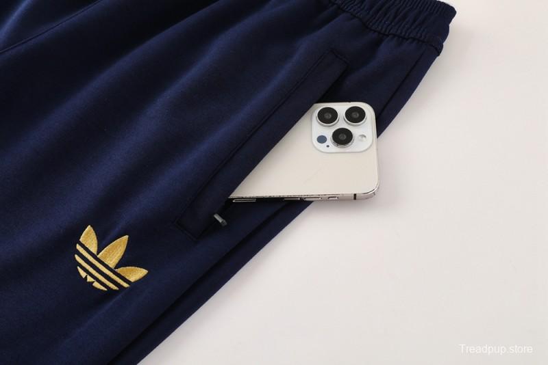 25/26 Real Madrid Navy Hoodie Full Zipper Jacket + Long Pants