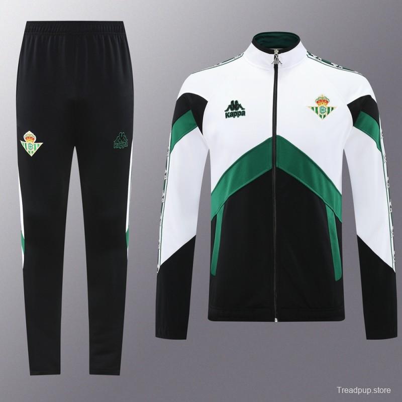25/26 Real Betis WHITE/Black/Green Full Zipper Jacket + Long Pants