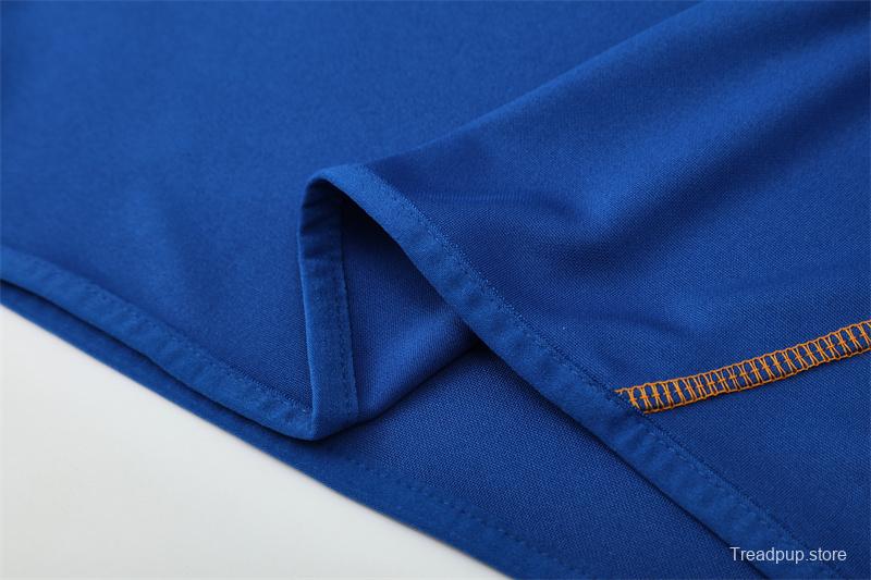 Retro 13/14 Real Madrid Color Blue Half Zipper Jacket