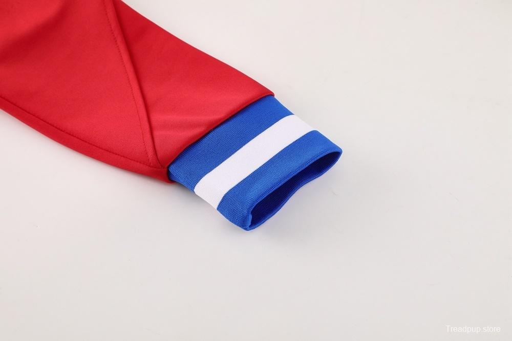 25/26 Atletico Madrid Red Full Zipper Jacket + Long Pants