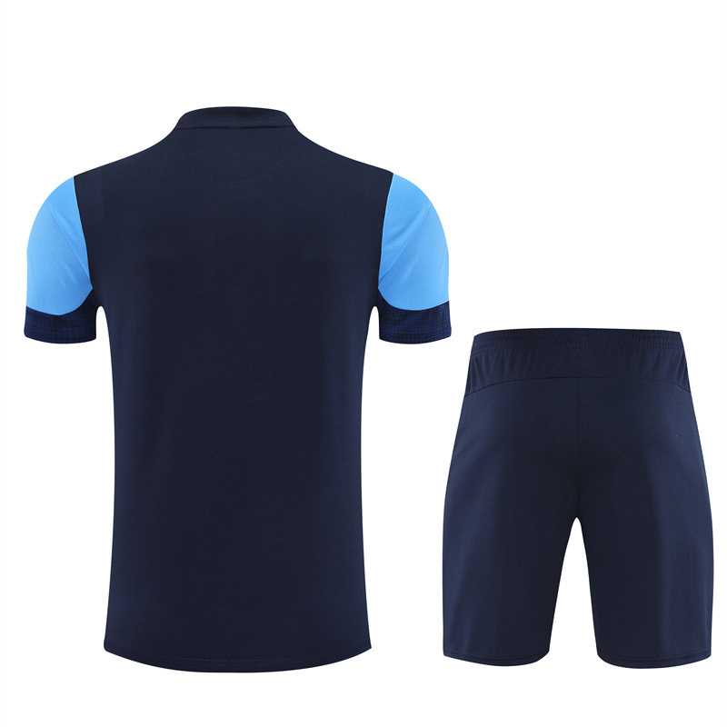 25/26 Olympique de Marseille Royal Blue Camouflage with XS Short Sleeve+Soccer Shorts