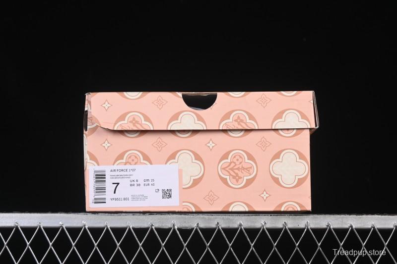 Nike Air Force 1 '07 Low Supreme Collaboration White Blue Wine Red Casual Sneakers - YF9511-801