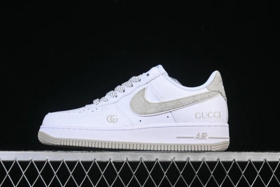 Nike Air Force 1 '07 Low Gucci Collaboration Light Gray Denim Glow-in-the-Dark Low-Top Casual Sneakers - XX3168-197