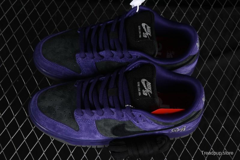 Nike Supreme Dunk SB Dunk Low Casual Skate Shoes Grey Purple - HQ8487-500