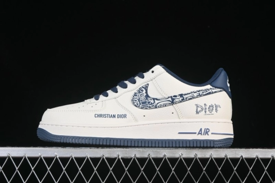 Nike Air Force 1 '07 Low Dior Collaboration Milan Embroidery Low-Top Casual Sneakers - XD2588-608