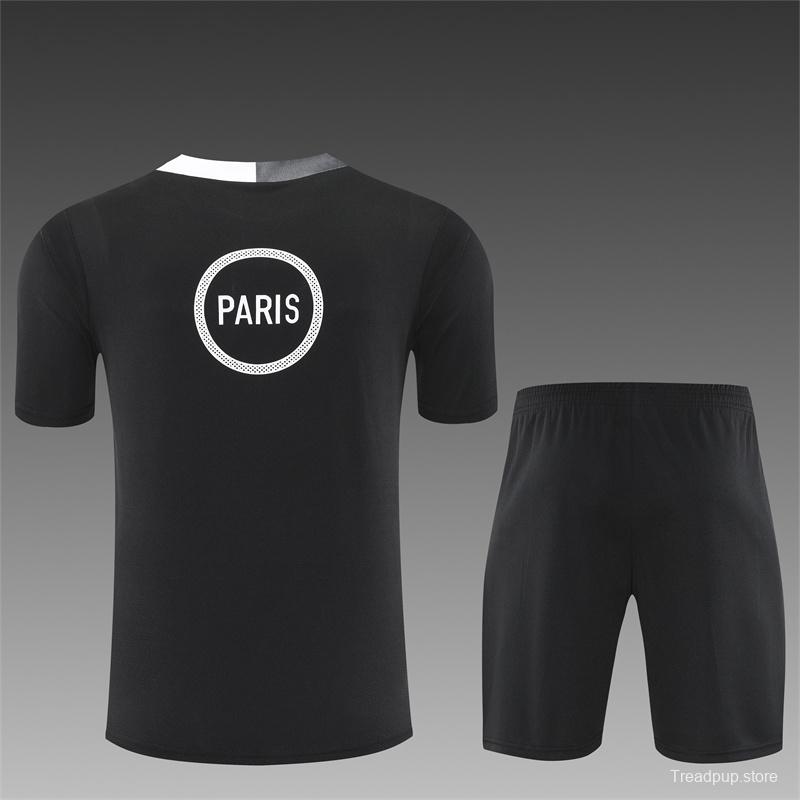 25/26 PSG Black T90 with XS Short Sleeve+Soccer Shorts