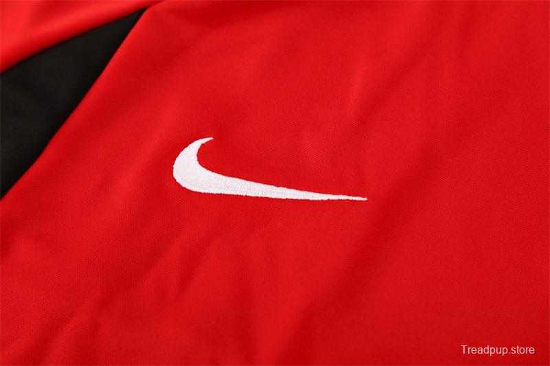 Retro 02/03 Manchester United Red Half Zipper Jacket