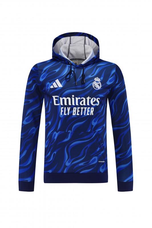 25/26 Real Madrid Blue Hoodie +Long Pants