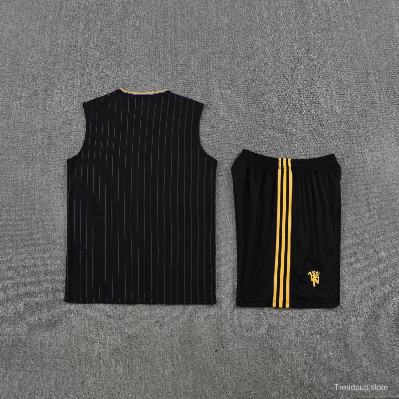 25/26 Manchester United Adidas Original Wine Vest Jersey+Shorts